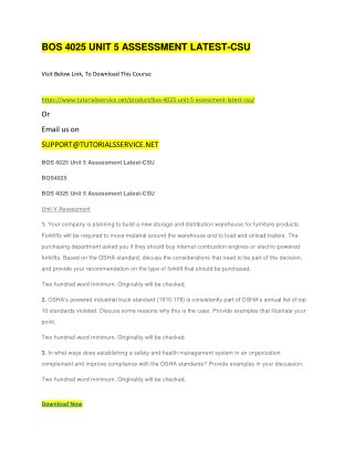 BOS 4025 UNIT 5 ASSESSMENT LATEST-CSU