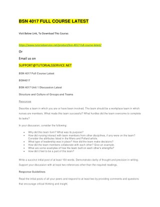 BSN 4017 FULL COURSE LATEST