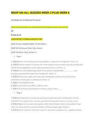 BSOP 434 ALL QUIZZES WEEK 3 PLUS WEEK 6