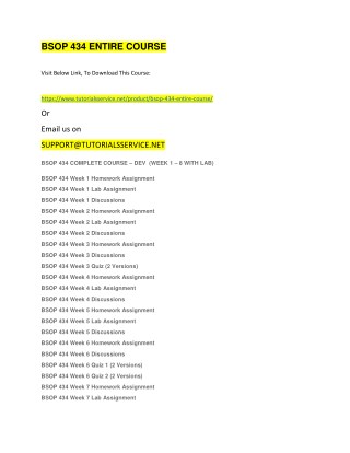 BSOP 434 ENTIRE COURSE
