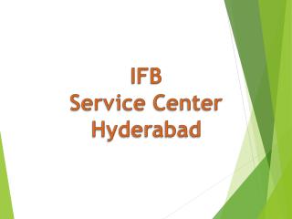 IFB Service Center in Hyderabad