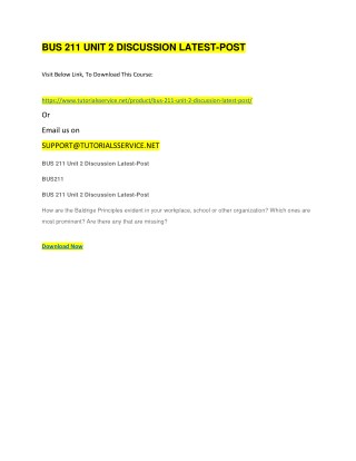 BUS 211 UNIT 2 DISCUSSION LATEST-POST
