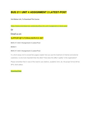BUS 211 UNIT 4 ASSIGNMENT 2 LATEST-POST