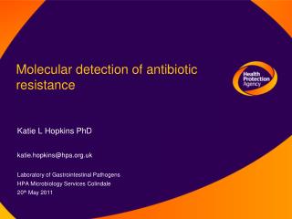 Molecular detection of antibiotic resistance