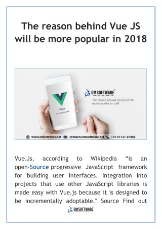 The reason behind Vue JS will be more popular in 2018