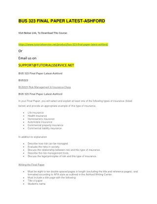 BUS 323 FINAL PAPER LATEST-ASHFORD