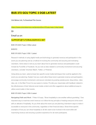 BUS 372 GCU TOPIC 3 DQS LATEST