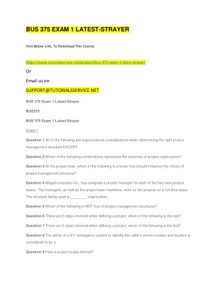 BUS 375 EXAM 1 LATEST-STRAYER