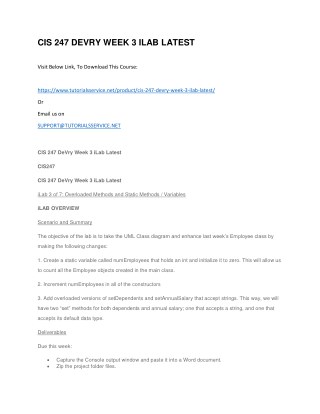 CIS 247 DEVRY WEEK 3 ILAB LATEST
