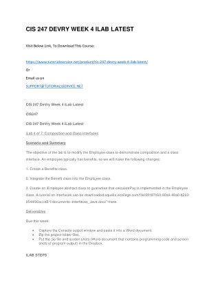CIS 247 DEVRY WEEK 4 ILAB LATEST