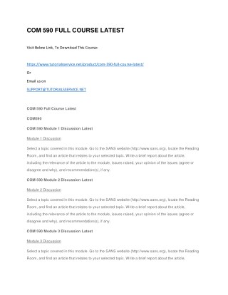 COM 590 FULL COURSE LATEST