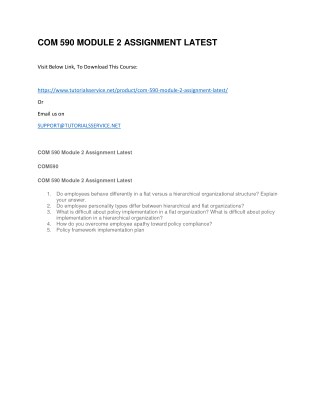COM 590 MODULE 2 ASSIGNMENT LATEST