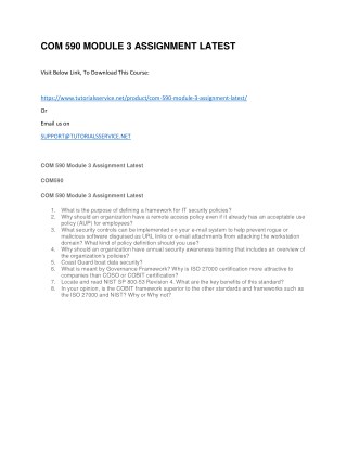 COM 590 MODULE 3 ASSIGNMENT LATEST