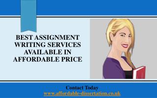 Best Assignment Writing Services Available in Affordable Price