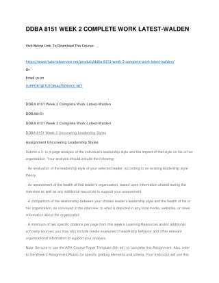 DDBA 8151 WEEK 2 COMPLETE WORK LATEST-WALDEN