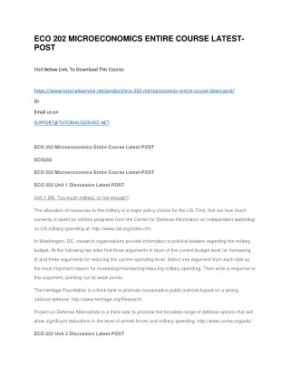 ECO 202 MICROECONOMICS ENTIRE COURSE LATEST-POST