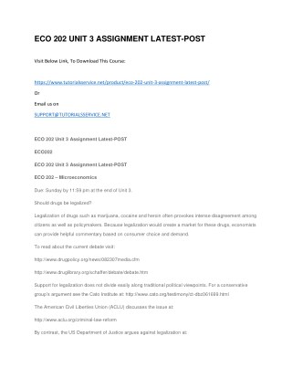ECO 202 UNIT 3 ASSIGNMENT LATEST-POST