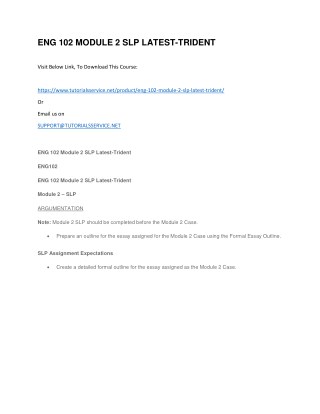 ENG 102 MODULE 2 SLP LATEST-TRIDENT