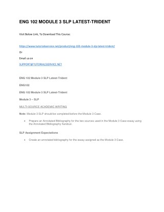 ENG 102 MODULE 3 SLP LATEST-TRIDENT