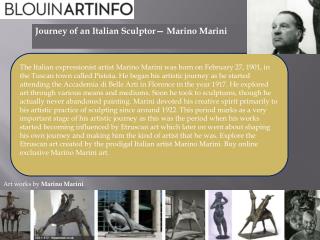 Journey of an Italian Sculptorâ€” Marino Marini