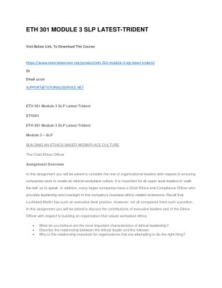 ETH 301 MODULE 3 SLP LATEST-TRIDENT