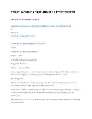 ETH 301 MODULE 4 CASE AND SLP LATEST-TRIDENT