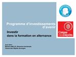Investir dans la formation en alternance