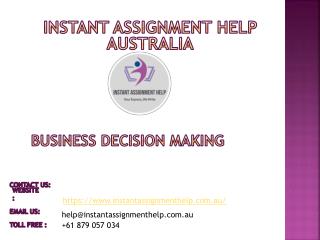 Sample PPT on Business Decision Making