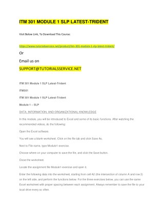 ITM 301 MODULE 1 SLP LATEST-TRIDENT