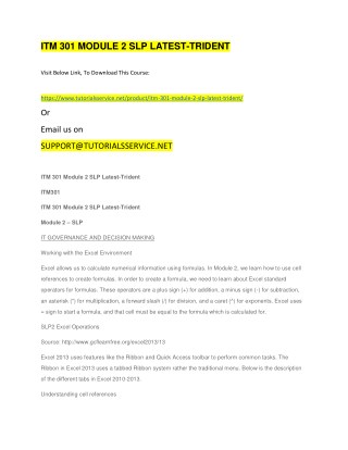 ITM 301 MODULE 2 SLP LATEST-TRIDENT