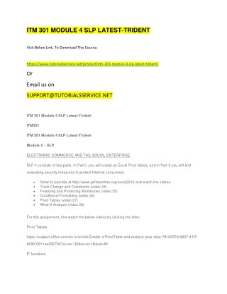 ITM 301 MODULE 4 SLP LATEST-TRIDENT