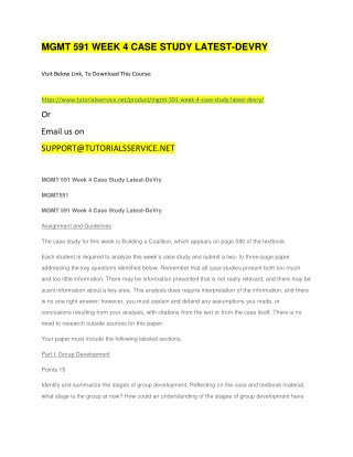 MGMT 591 WEEK 4 CASE STUDY LATEST-DEVRY