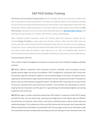 SAP FICO PDF | SAP FICO Study Material