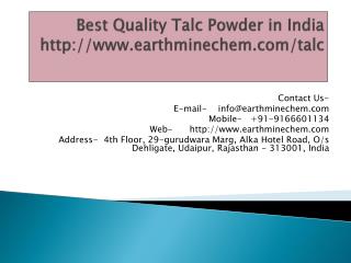 Best Quality Talc Powder in India