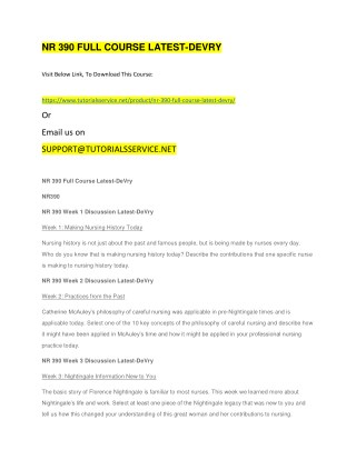 NR 390 FULL COURSE LATEST-DEVRY