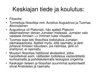 Keskiajan tiede ja koulutus: