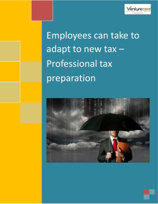 Employees can take to adapt to new tax â€“ Professional tax preparation