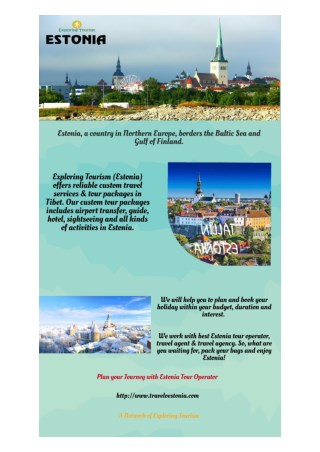 Exploring Tourism: Estonia Tour Operator & Estonia Travel Agent