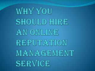 Couple of Advantages of Getting ORM Services