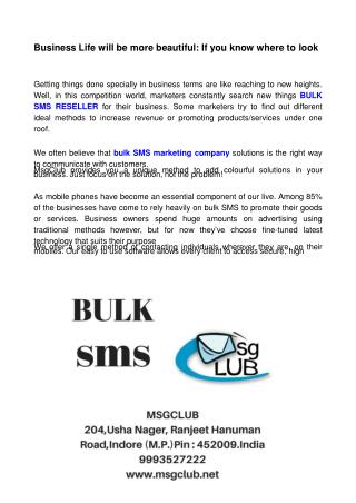 best bulk sms reseller in india