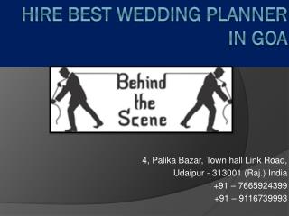 Hire Best Wedding Planner in Goa