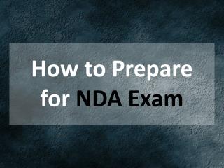 How to Prepare for NDA Exam