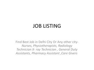 Job Listing | Nempact job