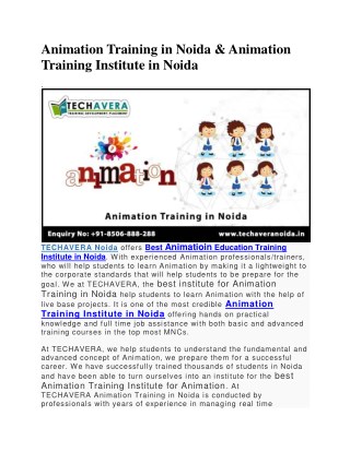 Animation Training Center Noida