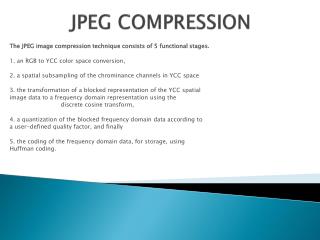 Jpeg Compression Technique