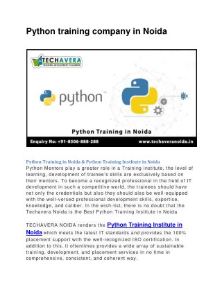 Python training center in noida
