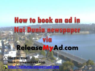 Nai Dunia Newspaper Advertisement Booking Online