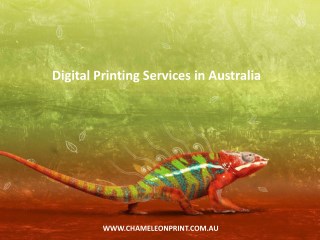 Digital Printing Services in Australia - Chameleon Print Group