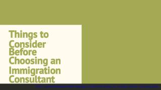 Things to Consider Before Choosing an Immigration Consultant