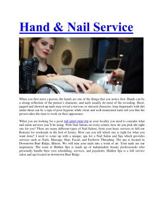 Nail Salons Near Me - Nail Art Studios | The Hidden Spa